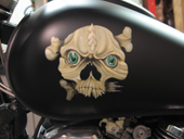 free hand skull and cross bones