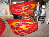 motorcycle custom paint flames