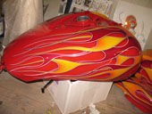 motorcycle custom paint flames