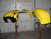 black and yellow flames